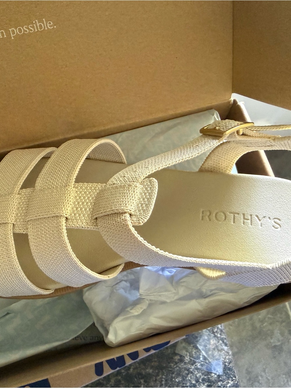 Rothy's Beige Strappy Sandals - Picture 5 of 7